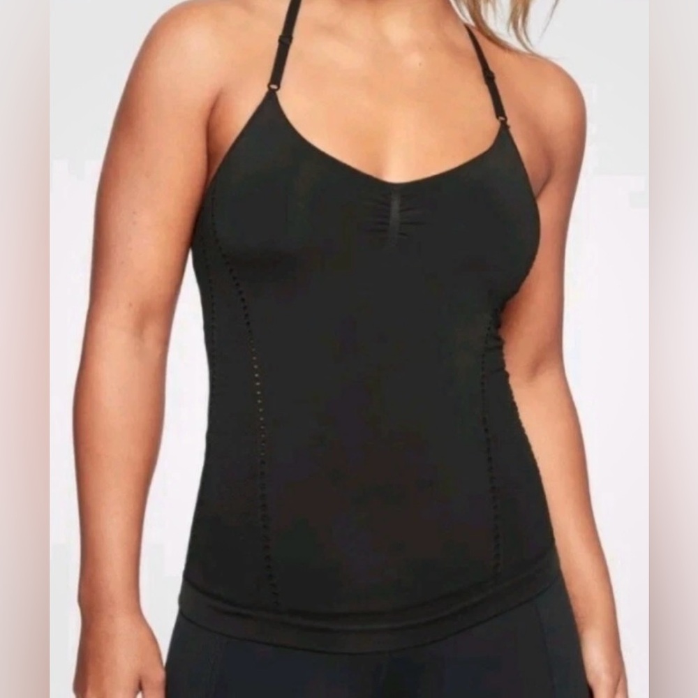 Women’s Athleta Allegro Black Tank with built in bra Size Large